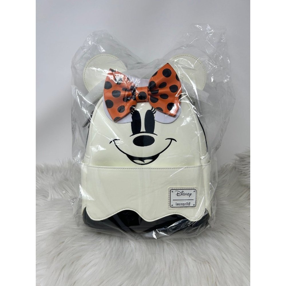 Disney Loungefly Ghost Minnie Glow in the Dark Backpack